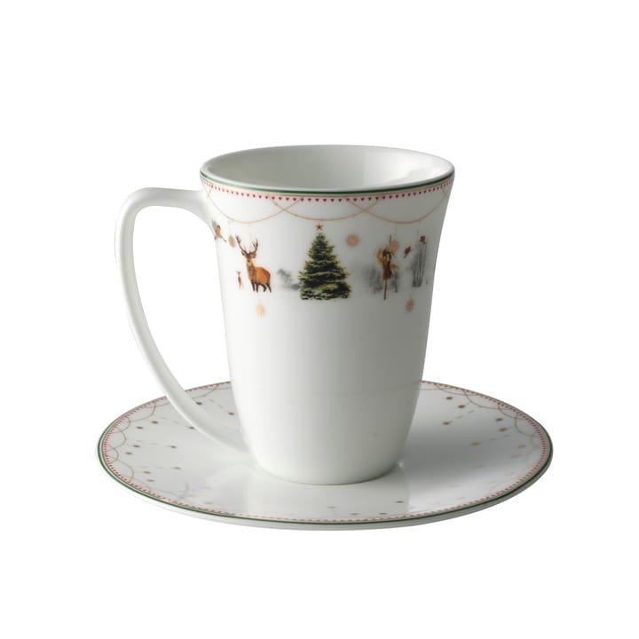 Julemorgen cup and saucer 20 cl, white Wik & Walsøe