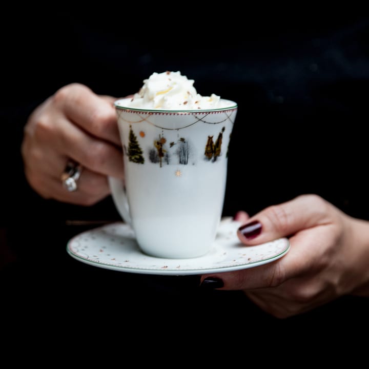 Julemorgen cup and saucer 20 cl, white Wik & Walsøe