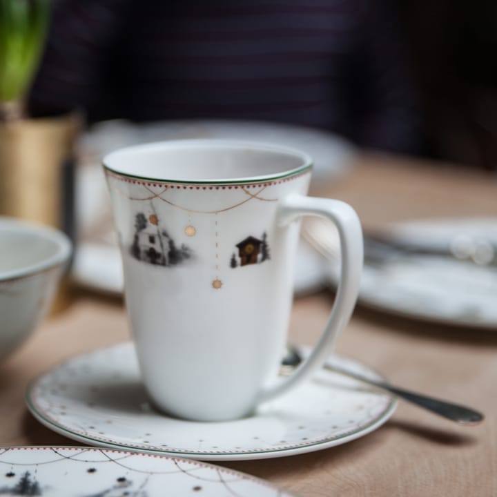 Julemorgen cup and saucer 20 cl, white Wik & Walsøe