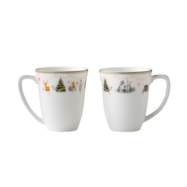 Julemorgen glögg mug 2-pack, White-multi Wik & Walsøe