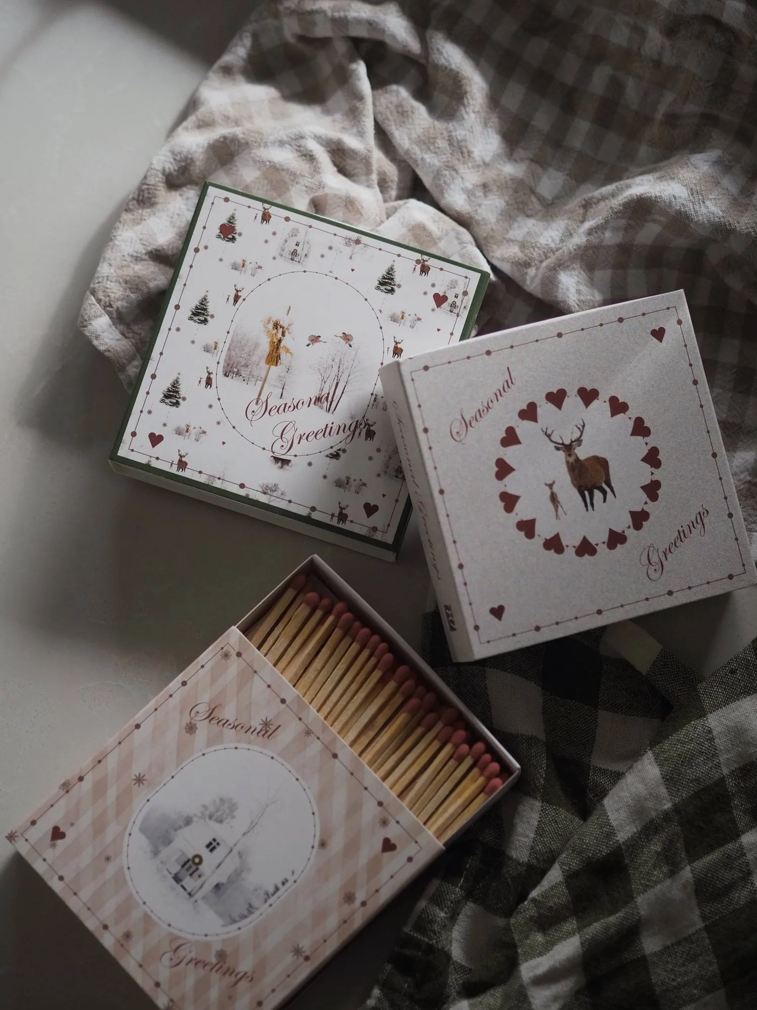 Julemorgen matches, Christmas tree Wik & Walsøe