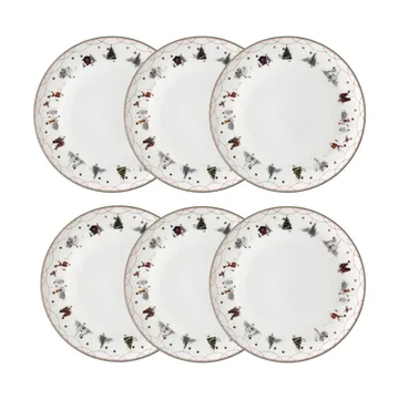 Julemorgen plate Ø20 cm 6-pack - Wik & Walsøe
