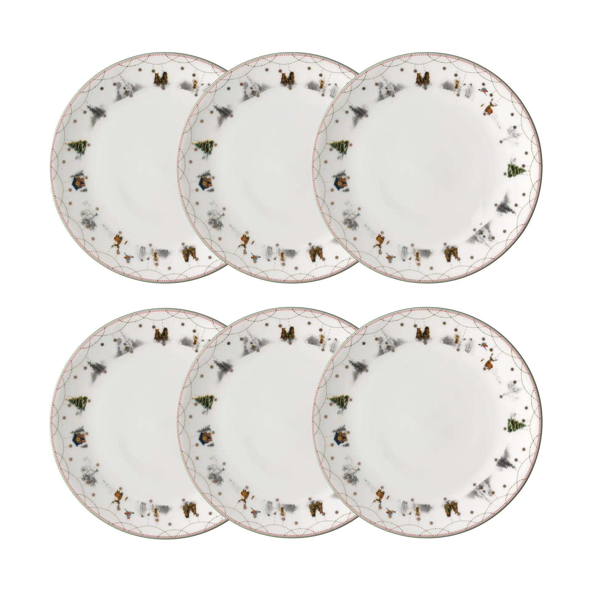 Julemorgen plate Ø28 cm 6-pack Wik & Walsøe