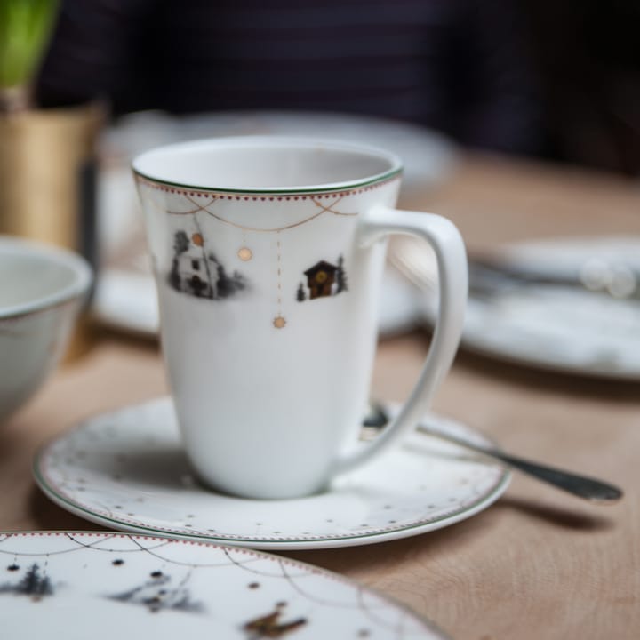 Julemorgen saucer to 30 cl cup, white Wik & Walsøe