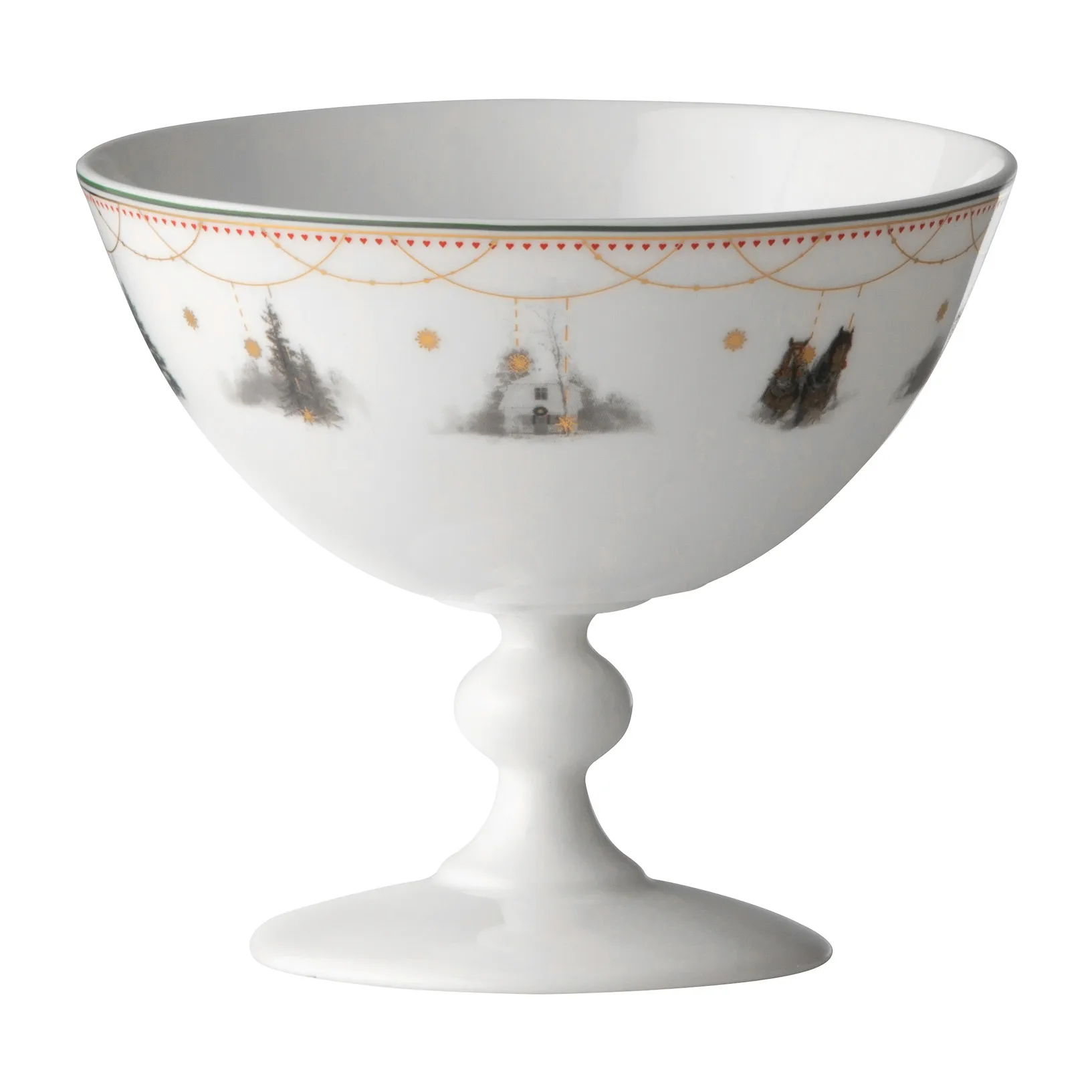 Julemorgen Story bowl on foot, Ø13 cm Wik & Walsøe