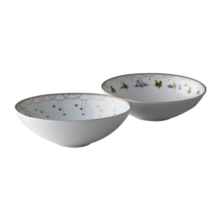 Julemorgen Story & Garlander small bowl 2 pack, 12 cm Wik & Walsøe