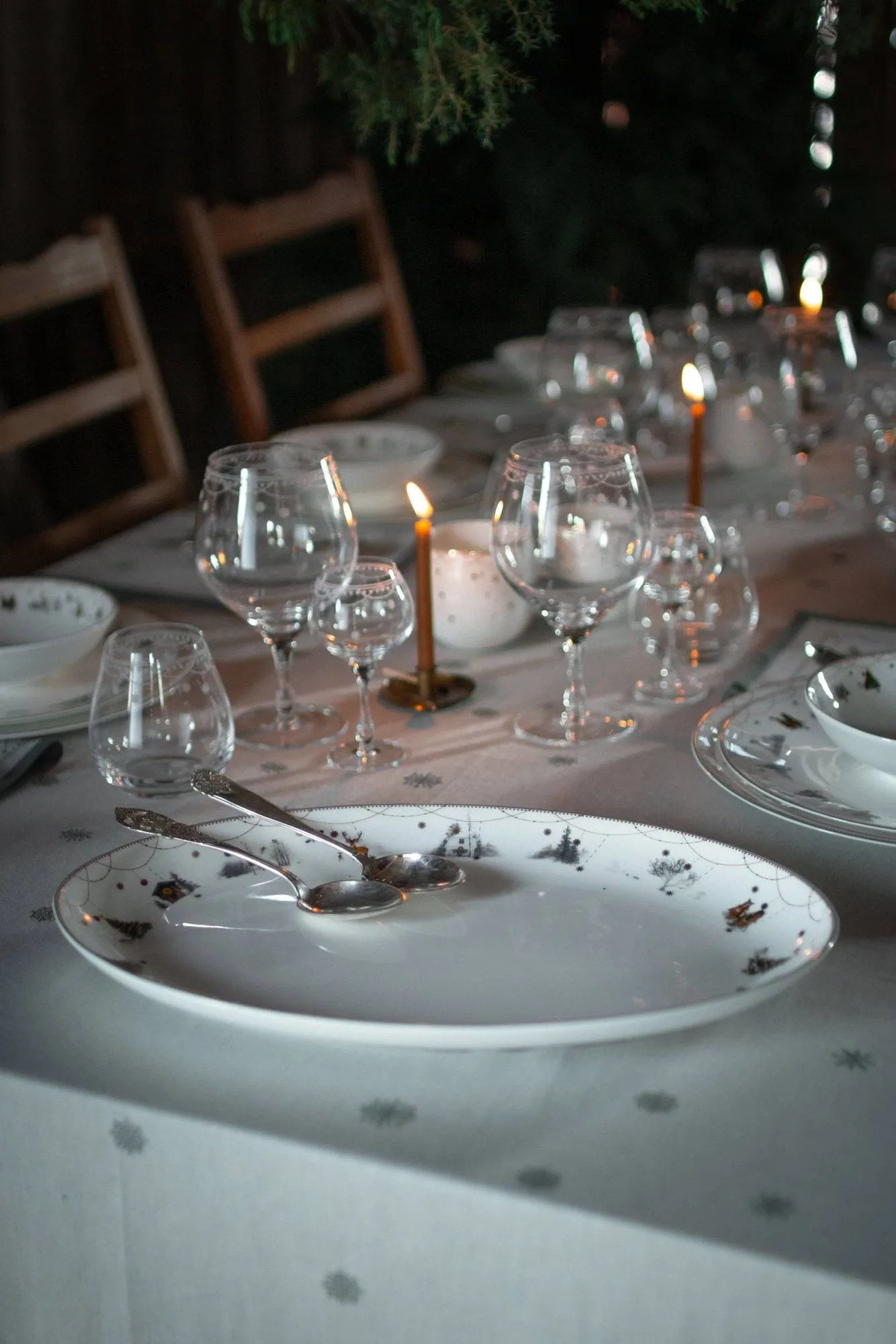 Julemorgen Story oval platter, 39 cm Wik & Walsøe