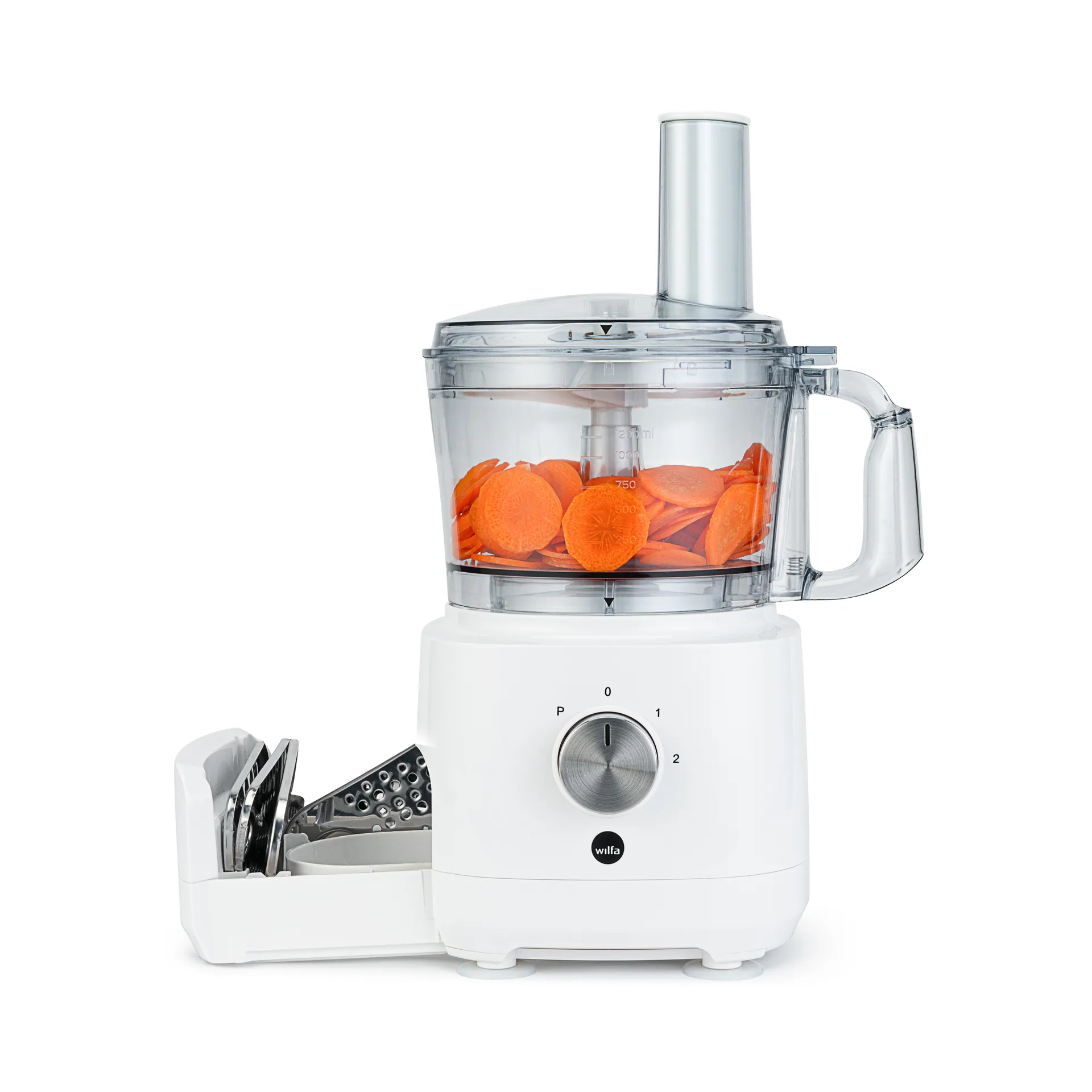 FP2-1000W easy food processor 1.2 L, White Wilfa