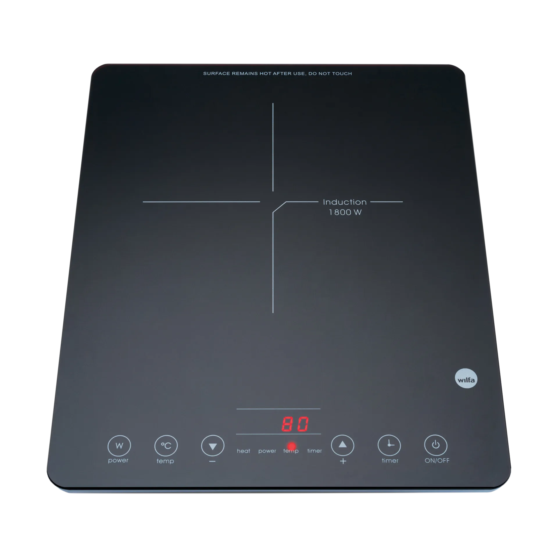 ICP-1800B Induction Cooktop, Black Wilfa