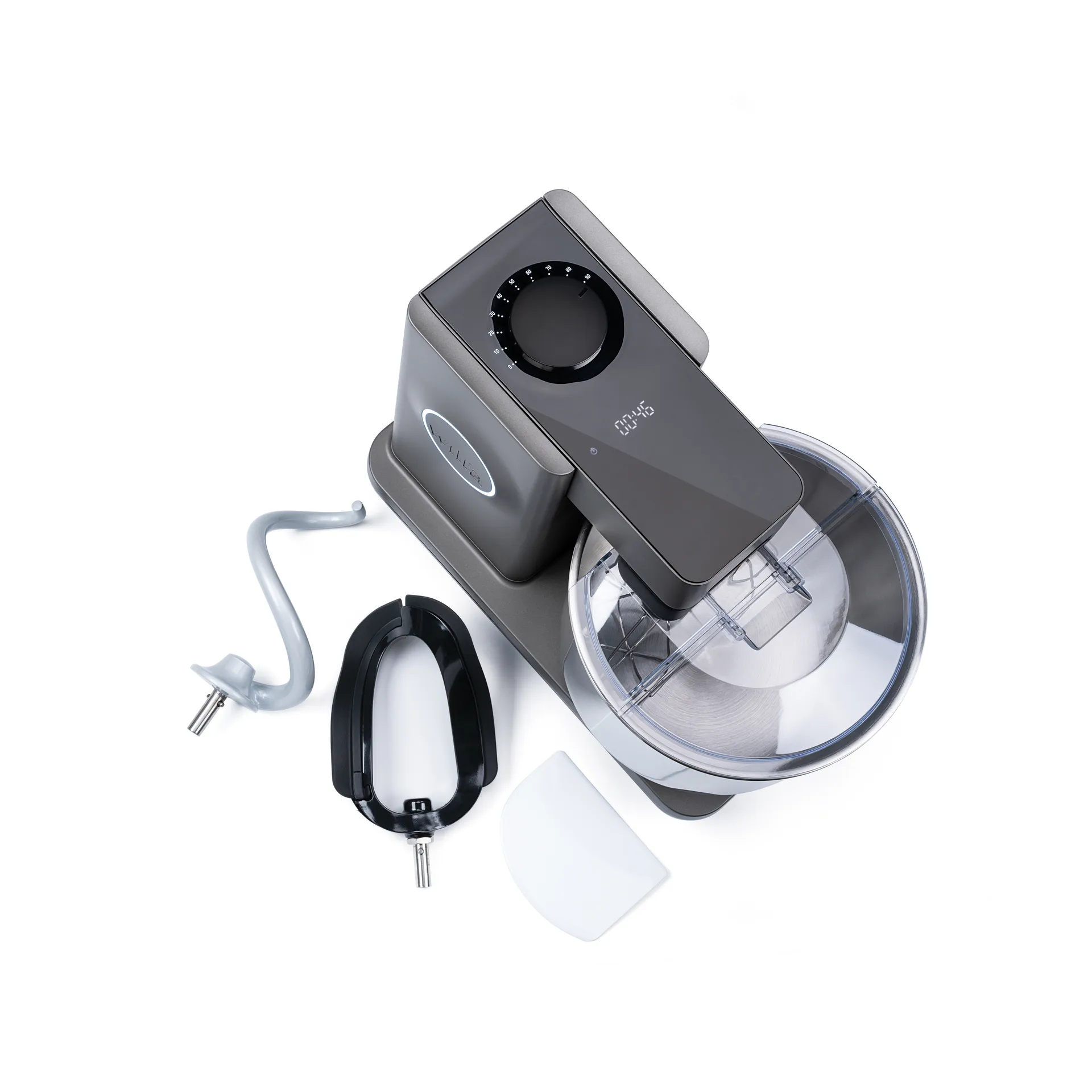 Probaker timer KM2GY-T70 kitchen machine 7 parts, Titanium Wilfa