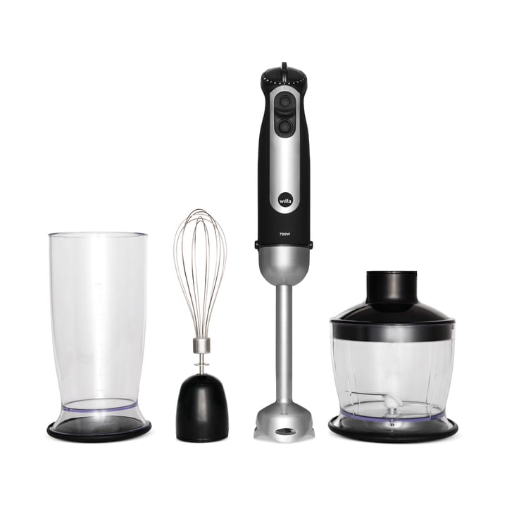 SM-1FP essential mix & chop hand blender set - Silver - Wilfa