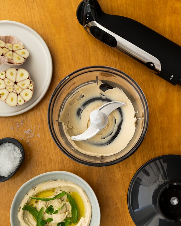 SM-1FP essential mix & chop hand blender set, Silver Wilfa