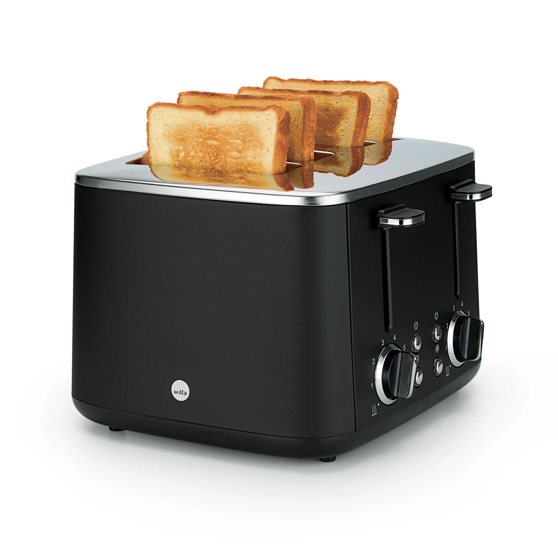 TO4B-1600 family toaster 4 slices, Black Wilfa