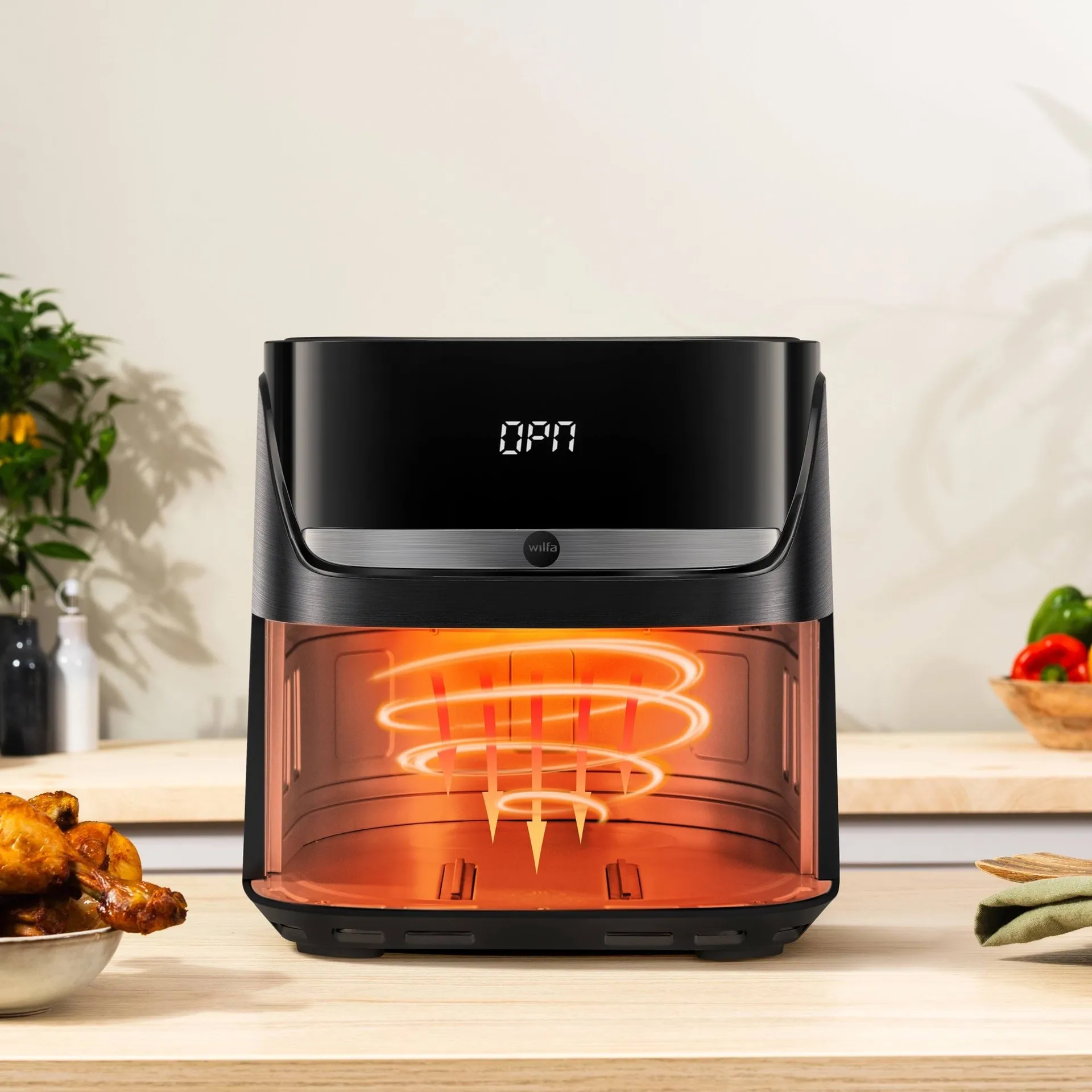 Wilfa AF4B-40P Crispier air fryer, Black, 4 l Wilfa