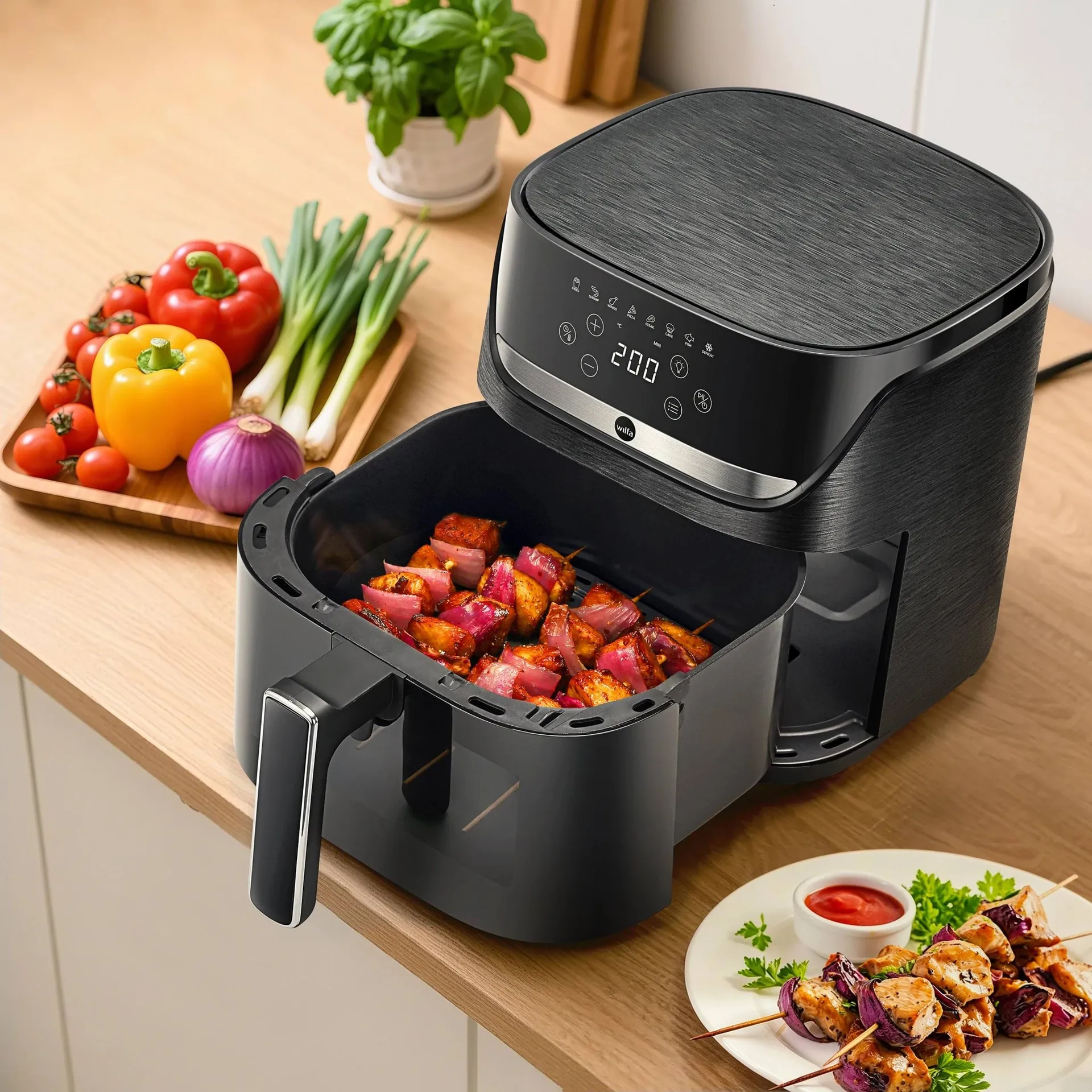 Wilfa AF5B-60P Crispier air fryer, Black, 6 l Wilfa
