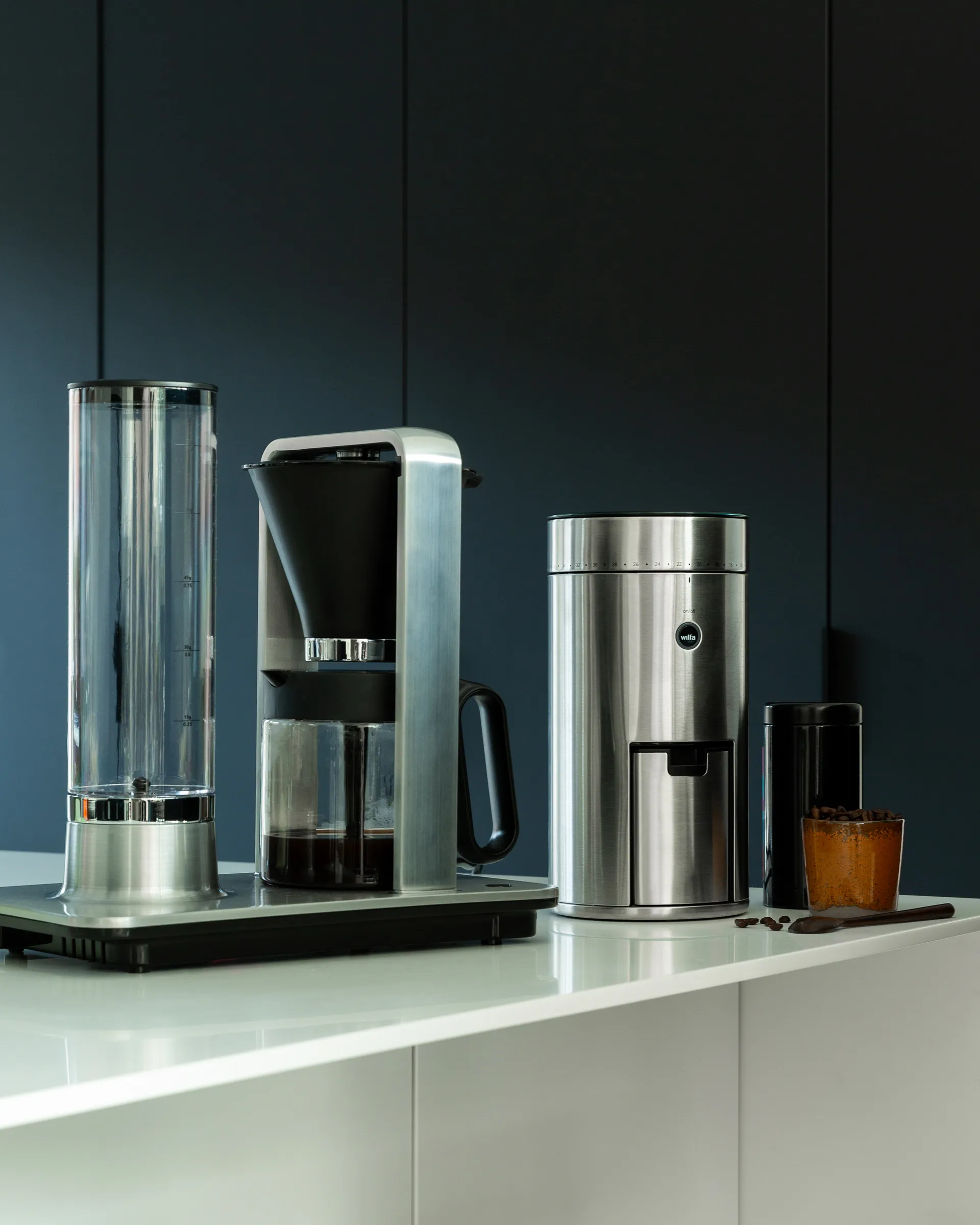 WSFB-100S coffee grinder, Silver Wilfa