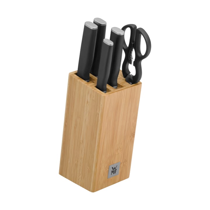 Kineo knife block with 4 knives and scissors, Stainless steel WMF