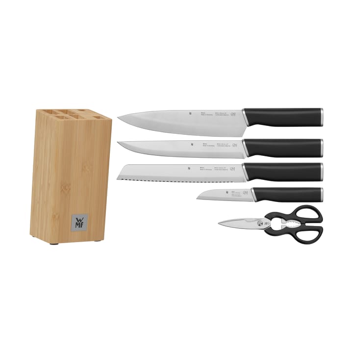 Kineo knife block with 4 knives and scissors, Stainless steel WMF