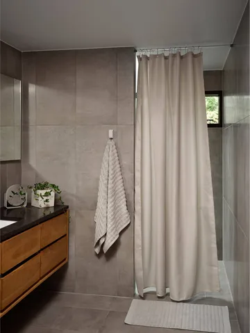 Lux shower curtain - Soft grey, 180x220 cm - Zone Denmark