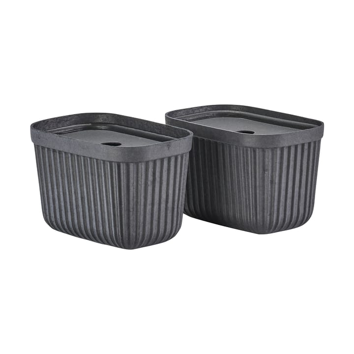 Pulp storage box 15x23 cm 2-pack, Black Zone Denmark