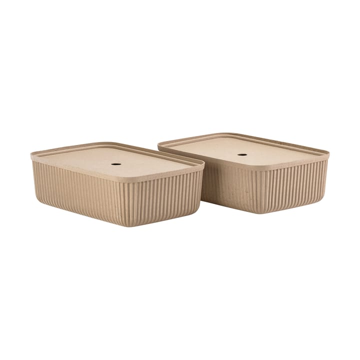 Pulp storage box 32x48 cm 2-pack, Natural Brown Zone Denmark