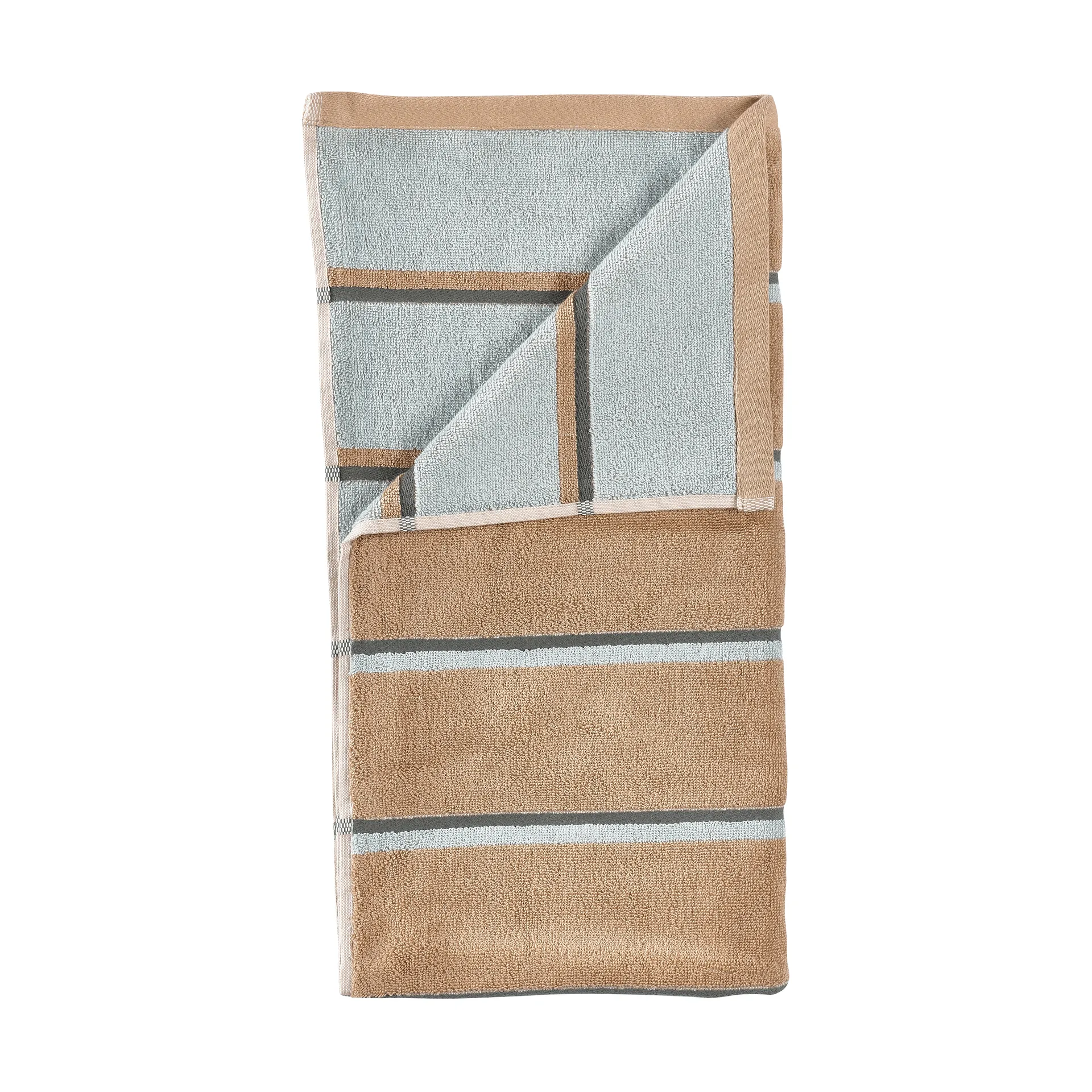 Sauna towel, Camel-ice blue-olive green, 50x100 cm Zone Denmark