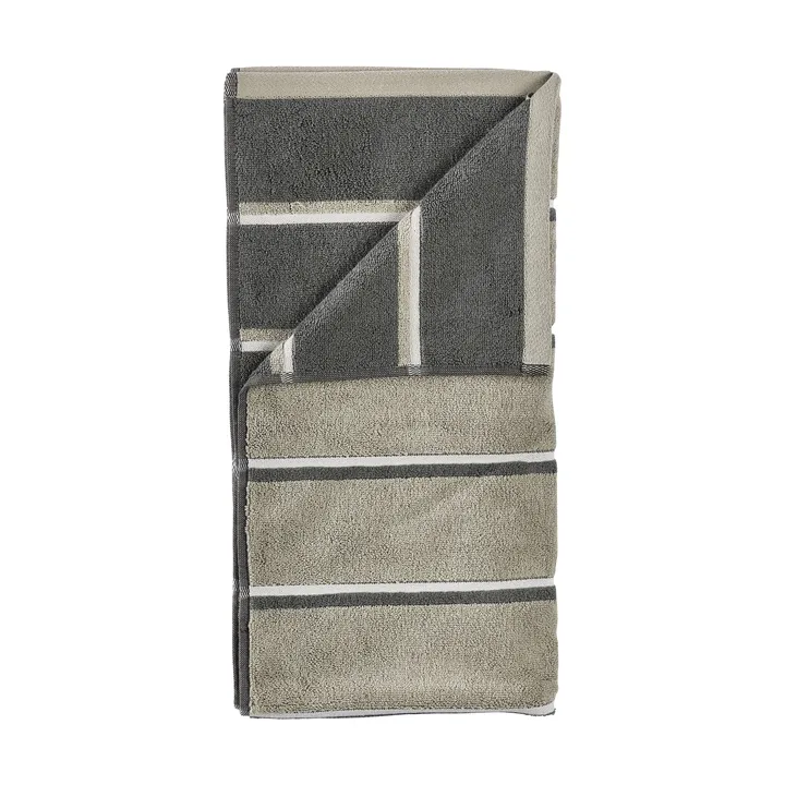 Sauna towel - Eucalyptus-olive green-soft grey, 70x140 cm - Zone Denmark