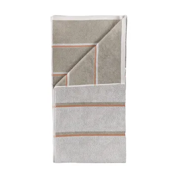 Sauna towel - Soft grey-eucalyptus-terracotta, 50x100 cm - Zone Denmark