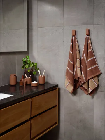 Sauna towel - Terracotta-camel-lupine, 50x100 cm - Zone Denmark