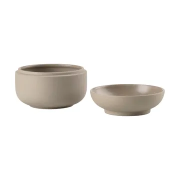 Sensu jar with lid Ø10.5x7.5 cm - Taupe - Zone Denmark