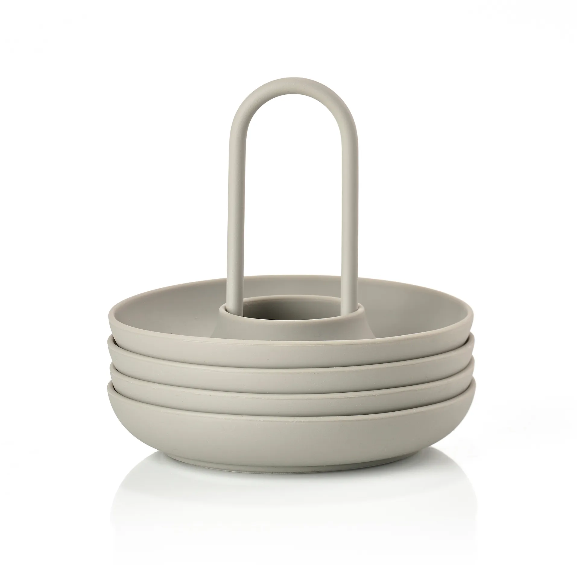 Singles egg cup 4-pack with holder, mud Zone Denmark