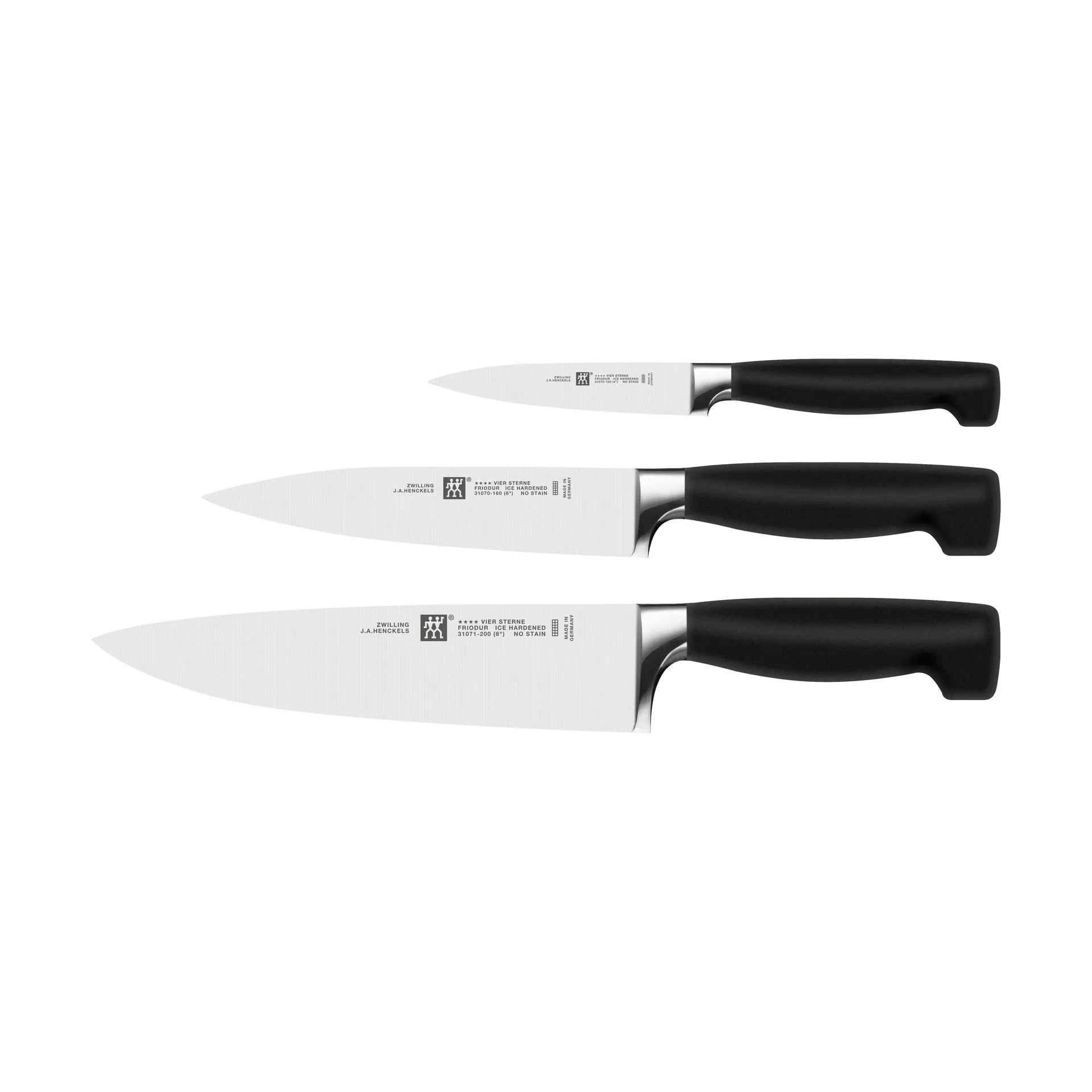 Zwilling Four star knife set 3 pieces, Black-stainless steel Zwilling
