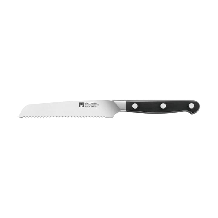 Zwilling Pro serrated utility knife 13 cm - Black-stainless steel - Zwilling