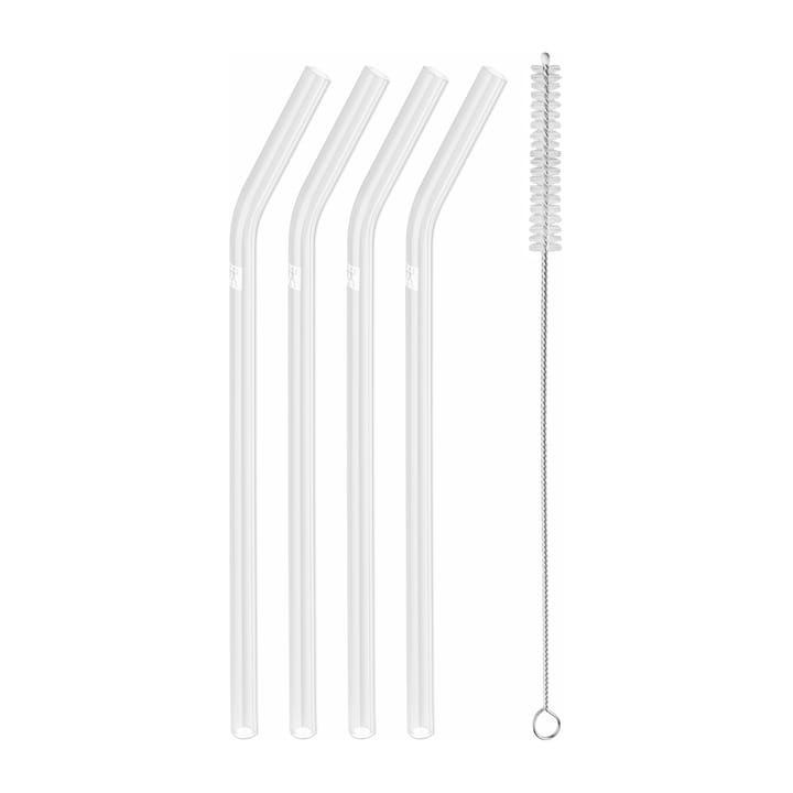 Zwilling Sorrento straws with bend 4-pack, Clear Zwilling