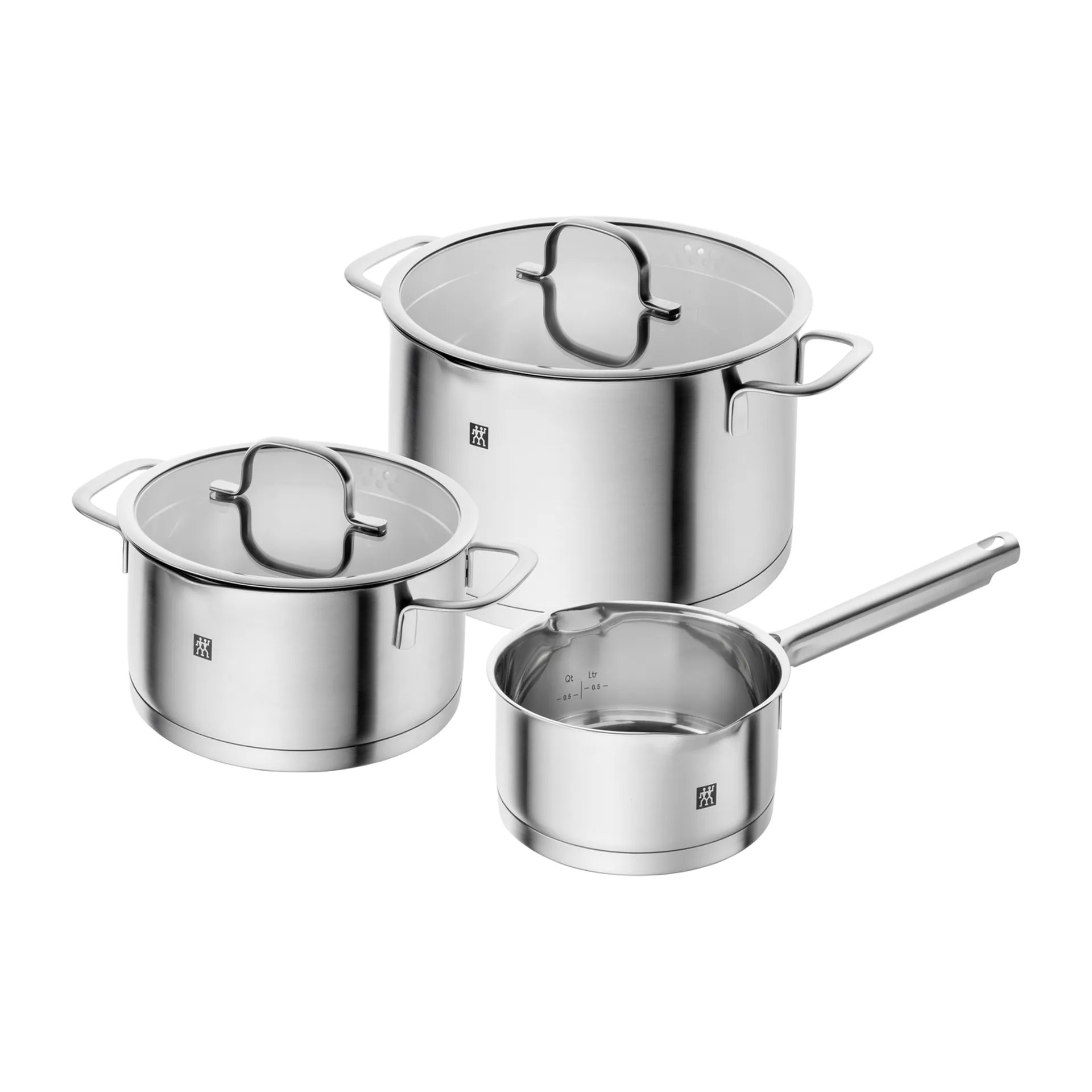 Zwilling TrueFlow saucepan set 3 pieces, Silver Zwilling