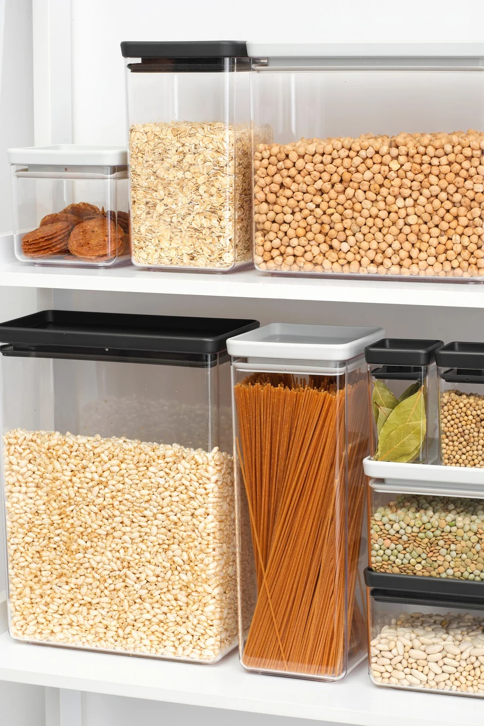 The stackable boxes from Brabantia's Tasty+ collection are ideal for storing dry ingredients such as lentils, pasta or rice.